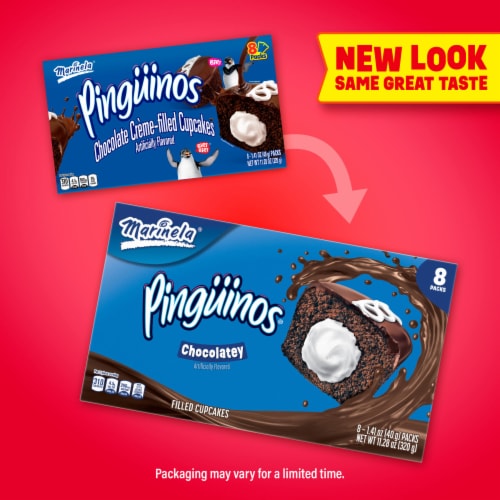 Marinela® Pinguinos® Chocolate Creme Filled Cupcakes Perspective: top