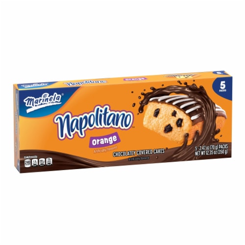 Marinela® Napolitano™ Orange Cakes with Raisins Perspective: top
