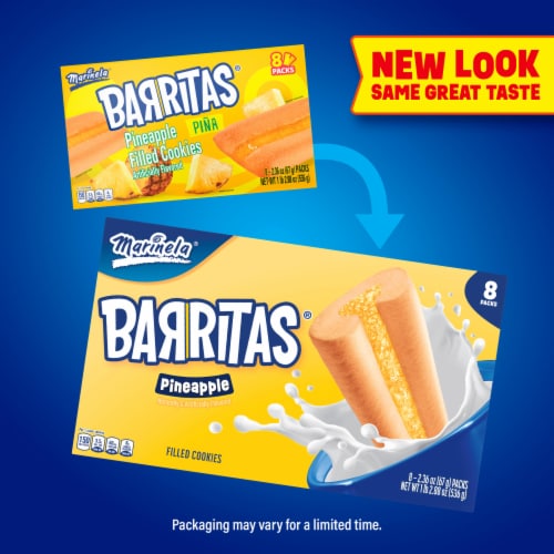 Marinela Barritas Piña Filled Cookies Perspective: top