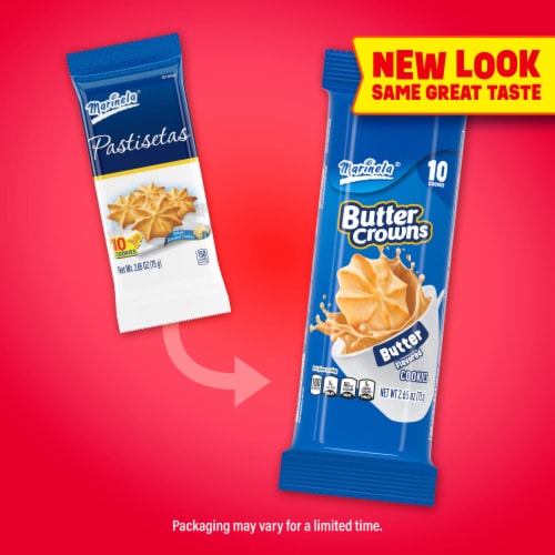 Marinela Butter Crowns Butter Flavored Cookies Perspective: top