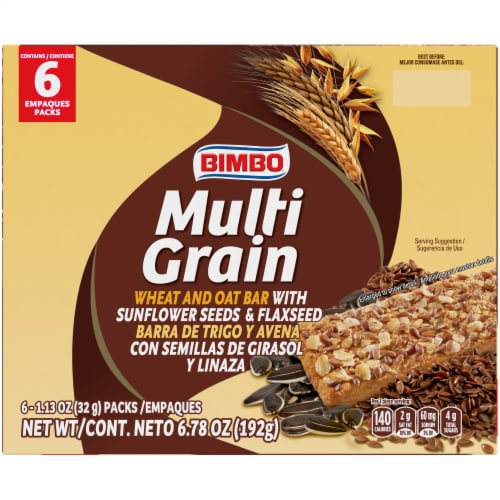 Bimbo® Sunflower Seed Wheat & Oat Bars Perspective: top