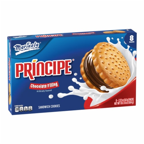 Marinela Principe Chocolate-Filled Sandwich Cookies Perspective: top