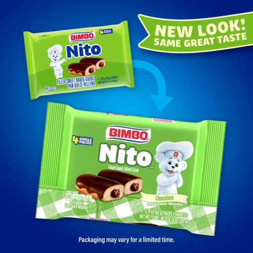 Bimbo Nito Chocolate Crème Filled Sweet Baked Good Perspective: top
