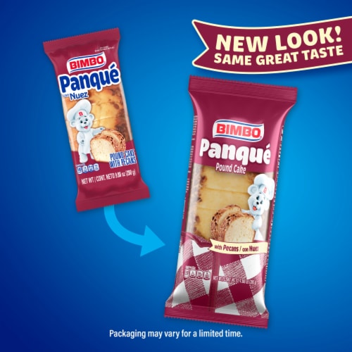 Bimbo Panqué con Nuez Plain Pound Cake with Pecans Perspective: top