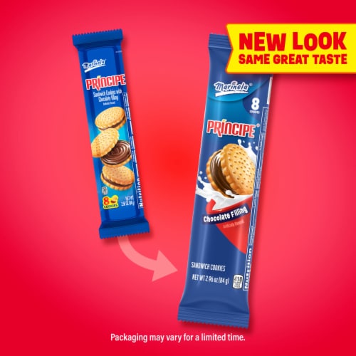 Marinela Principe Chocolate Sandwich Cookies Perspective: top