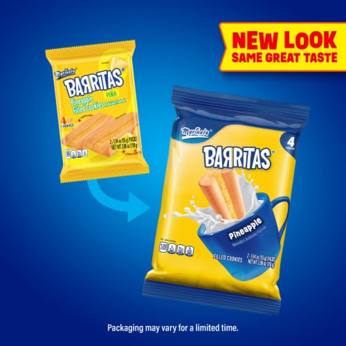Marinela Barritas Piña Filled Cookies Perspective: top