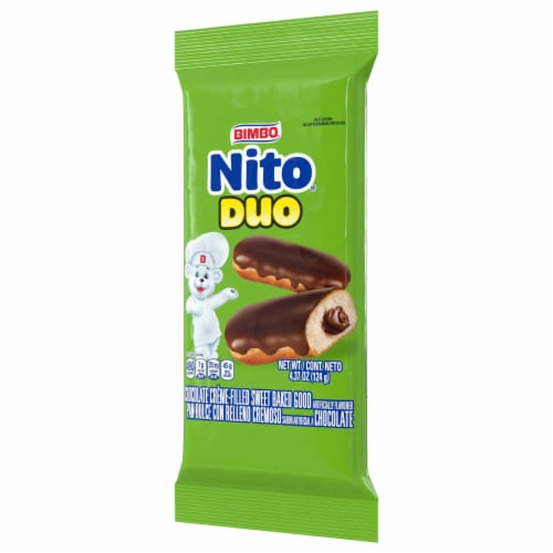 Bimbo Nito Duo Chocolate Crème Filled Sweet Baked Good Perspective: top