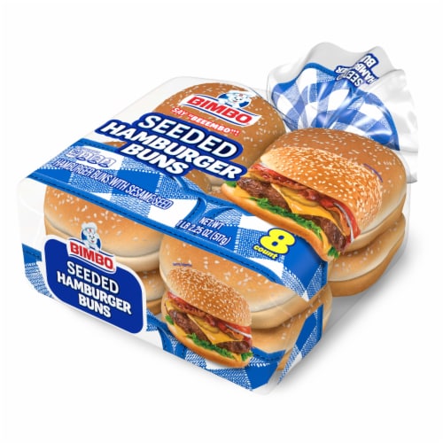 Bimbo Seeded Hamburger Buns Perspective: top