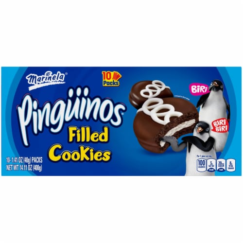 Marinela Pinguinos Filled Cookies Perspective: top