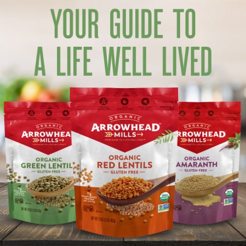 Arrowhead Mills® Organic Green Lentils Perspective: top