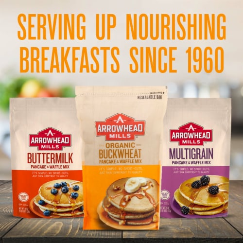 Arrowhead Mills Organic Buckwheat Pancake and Waffle Mix Perspective: top