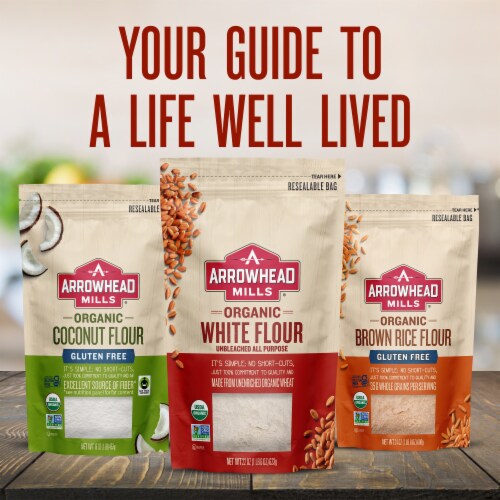 Arrowhead Mills White Unbleached Organic All Purpose Flour Perspective: top