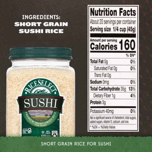 RiceSelect Gluten-Free Sushi Rice Perspective: top