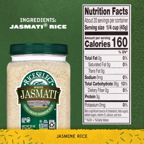 RiceSelect Gluten-Free Jasmati White Jasmine Rice Perspective: top