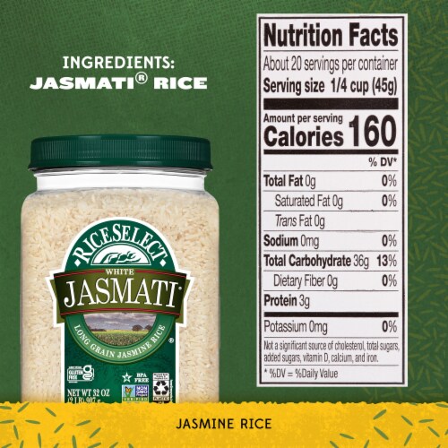 RiceSelect Gluten-Free Jasmati White Jasmine Rice Perspective: top