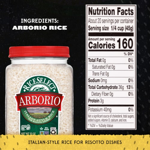 RiceSelect Gluten-Free Arborio Rice Perspective: top