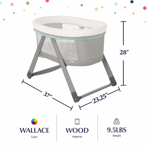 Ingenuity Foldaway Rocking Wood Frame Portable Folding Rocking Bassinet Wallace 1 Piece King Soopers