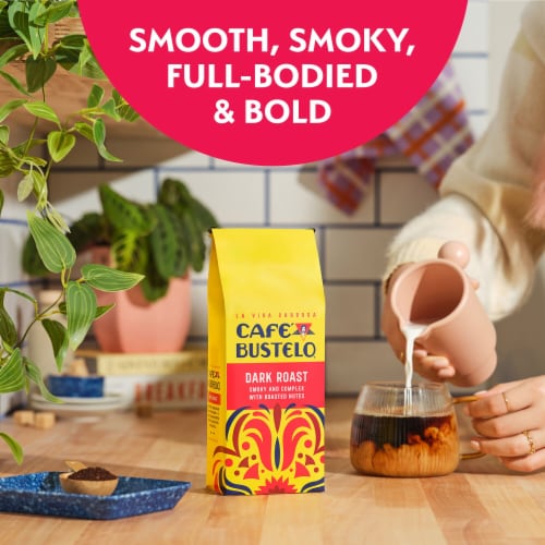 Café Bustelo Dark Roast Ground Coffee Perspective: top