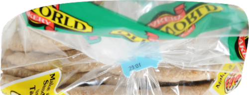 Old World Bakery Whole Wheat Pita Bread Perspective: top