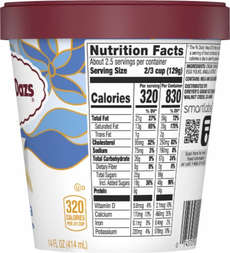 Haagen Dazs® Vanilla Ice Cream Tub Perspective: top