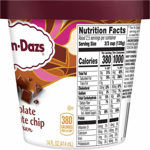 Haagen-Dazs Chocolate Chocolate Chip Ice Cream Perspective: top