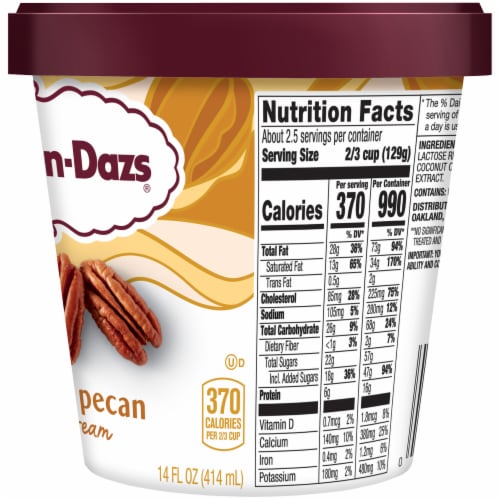 Haagen Dazs® Butter Pecan Ice Cream Pint Perspective: top