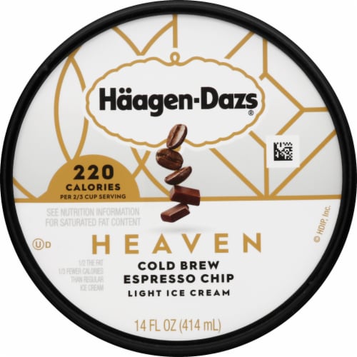 Haagen-Dazs® Heaven Cold Brew Espresso Chip Light Ice Cream Perspective: top