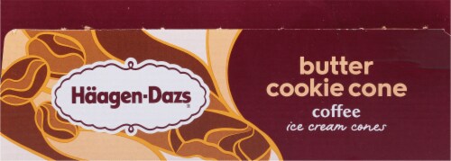 Haagen-Dazs® Butter Cookie Cone Coffee Ice Cream Cones Perspective: top