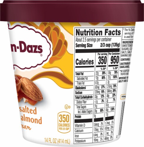 Haagen Dazs® Honey Salted Caramel Almond Gluten Free Ice Cream Perspective: top