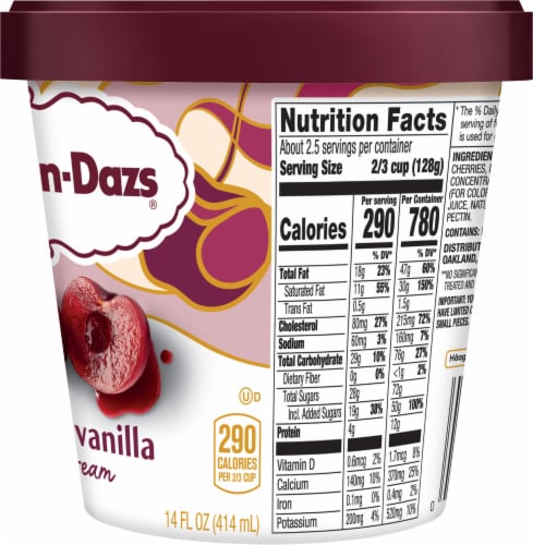 Häagen-Dazs Cherry Vanilla Ice Cream Perspective: top
