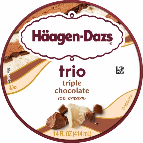 Haagen Dazs® Trio Triple Chocolate Ice Cream Perspective: top