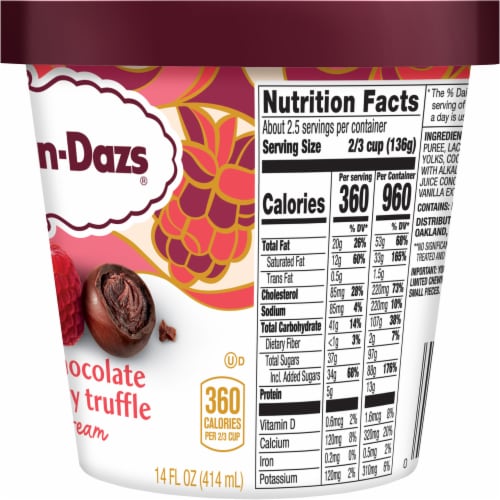 Häagen-Dazs White Chocolate Raspberry Truffle Ice Cream Perspective: top