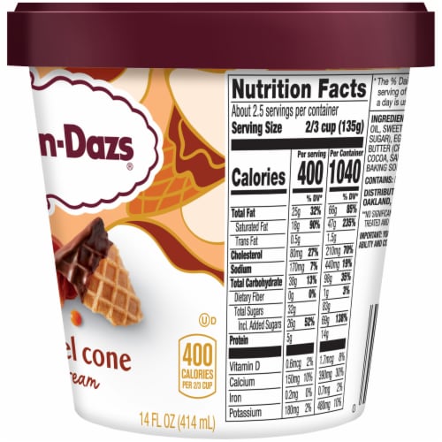 Haagen Dazs® Caramel Cones Ice Cream Perspective: top
