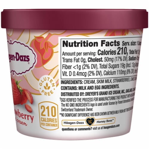 Haagen Dazs® Strawberry Ice Cream Cup Perspective: top