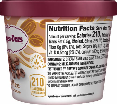 Haagen Dazs® Coffee Gluten Free Ice Cream Cup Perspective: top