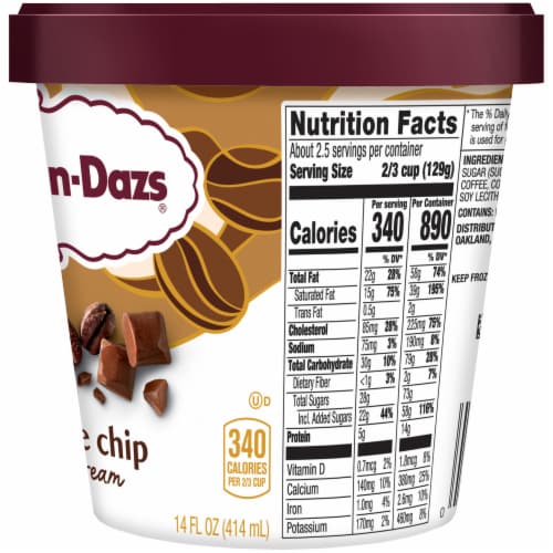 Häagen-Dazs Coffee Chip Ice Cream Perspective: top