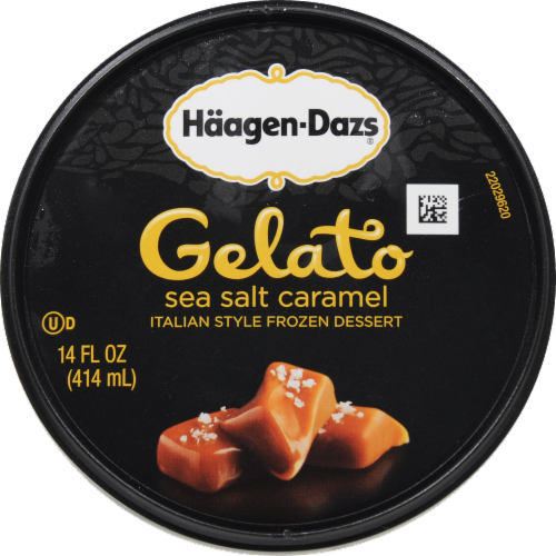 Haagen-Dazs Gelato Sea Salt Caramel Ice Cream Perspective: top