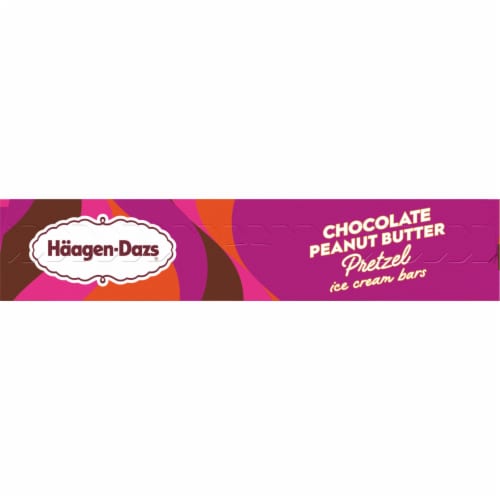 Haagen Dazs® Chocolate Peanut Butter Pretzel Ice Cream Bars Perspective: top