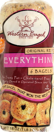 Western Bagel Everything Bagels Perspective: top