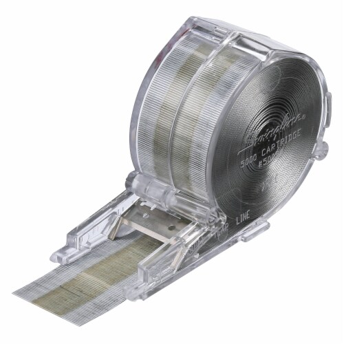 Swingline® Cartridge Staples, 0.25 Leg, 0.5 Crown, Steel, 5,000/box S7050050B Perspective: top