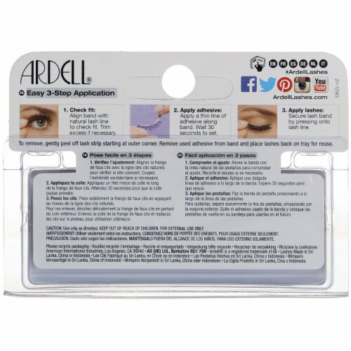Ardell® Glamour Lashes # 101 Black Eyelashes Perspective: top
