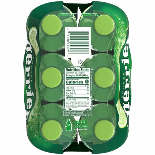 Perrier® Lime Flavored Sparkling Bottled Water Perspective: top