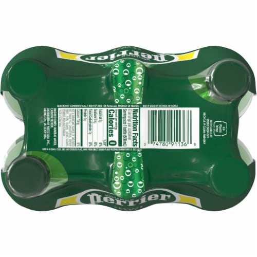 Perrier Sparkling Bottled Water Perspective: top