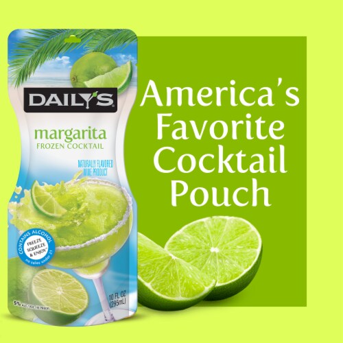 Daily's Margarita Frozen Ready to Drink Cocktail Single Pouch Perspective: top