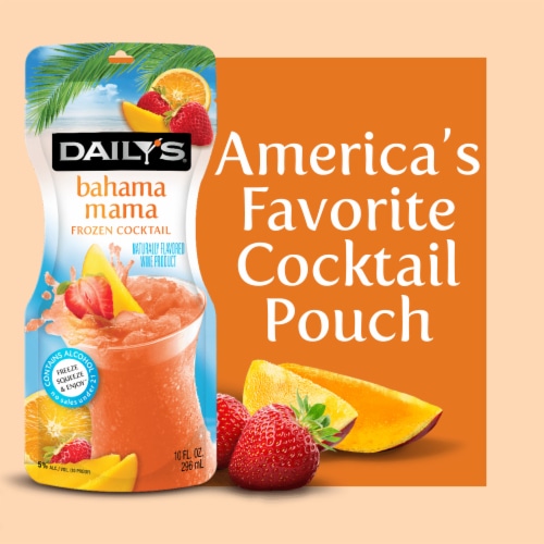 Daily's Bahama Mama Frozen Ready to Drink Cocktail Single Pouch Perspective: top