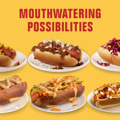 Hebrew National Reduced Fat Beef Franks Hot Dogs Perspective: top