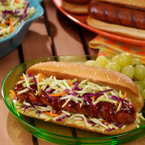 Hebrew National Quarter Pound Beef Franks Perspective: top