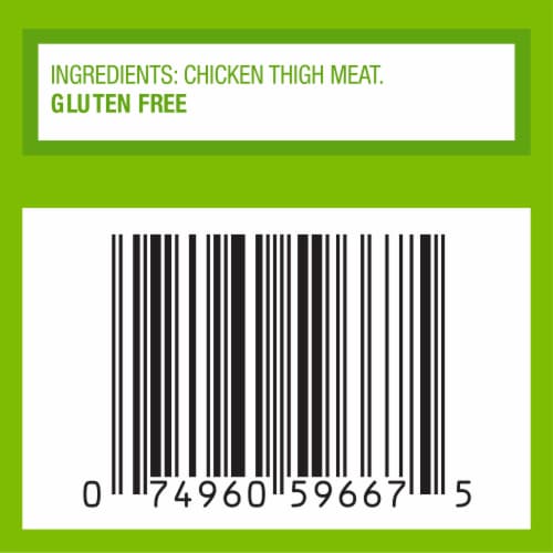 Just Bare Brand Boneless Skinless Chicken Thighs Perspective: top