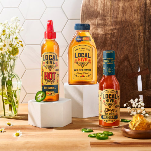 Local Hive™ Original Hot Honey Sauce Perspective: top