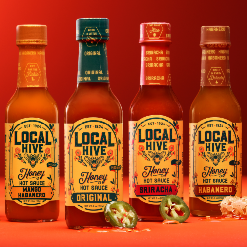 Local Hive Sriracha Hot Honey Sauce Perspective: top